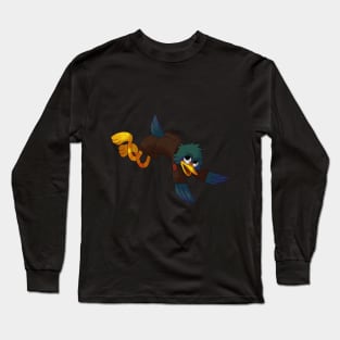 Duck Being Held by his Tail Long Sleeve T-Shirt